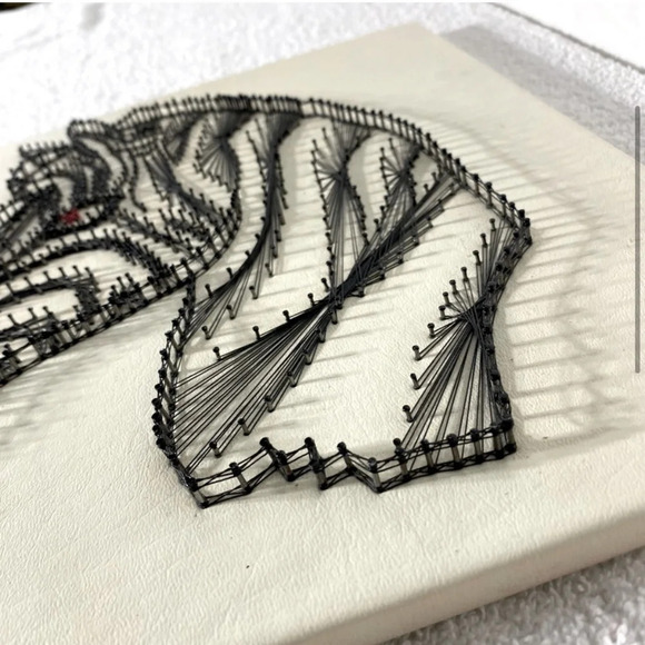 Vintage Handmade Zebra String Art Wall Art - Picture 4 of 16